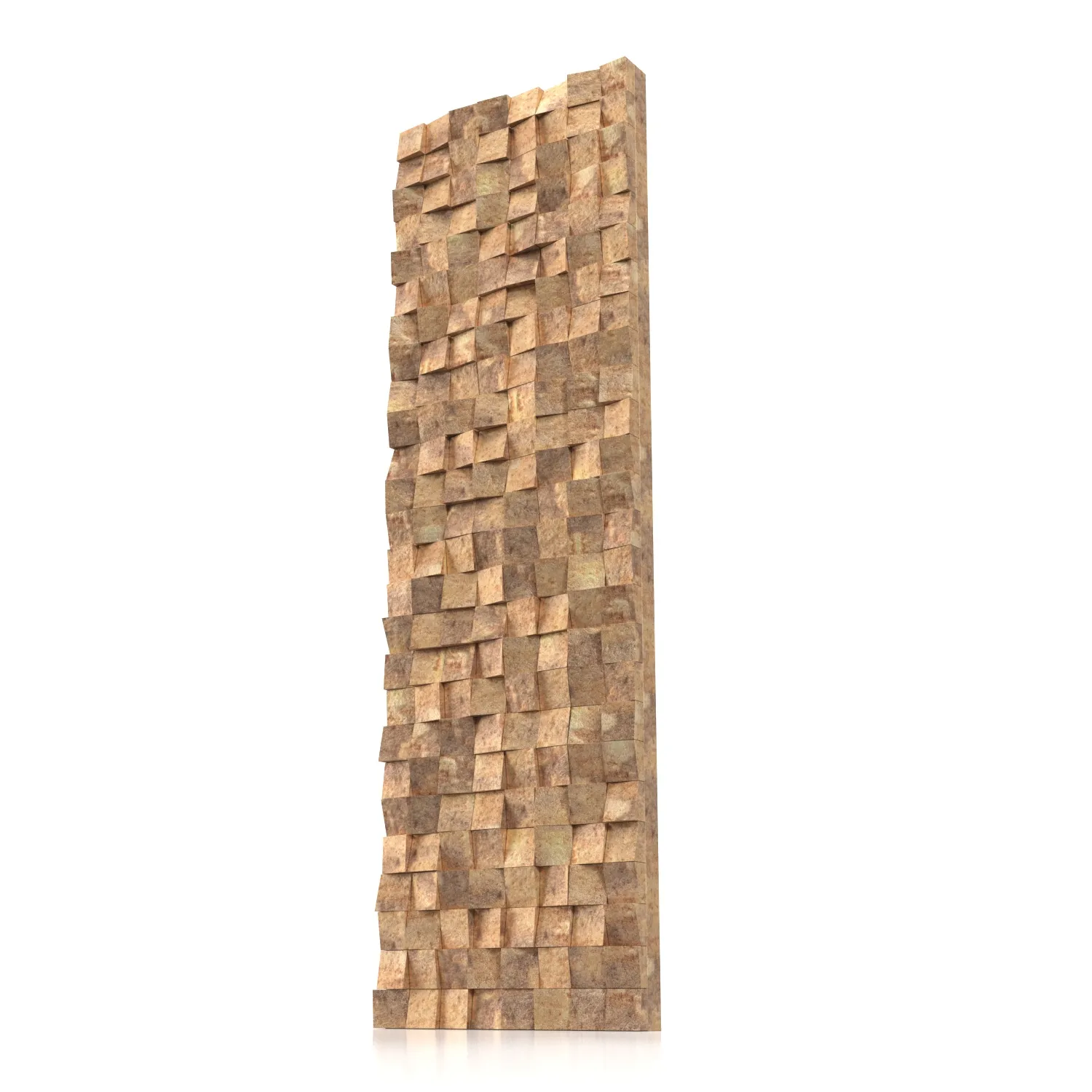 Textured 2 72w Metallic Rugged Wooden Blocks Metal Wall Art PBR 3D Model_04